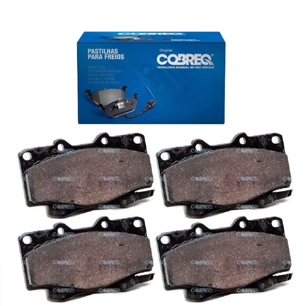 KIT 4 PASTILHA FREIO DIANTEIRO TOYOTA 4RUNNER 3.0 1989 - COBREQ KIT 4 PASTILHA FREIO DIANTEIRO TOYOTA 4RUNNER 3.0 1989 - COBREQ