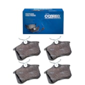 KIT 4 PASTILHA FREIO TRASEIRO AUDI A1 03/15 / A3 1.4 07/13 / A3 1.6 96/09 / A3 1.8 96/12 / A3 1.9 96/03 / VW VIRTUS 2018 - COBREQ