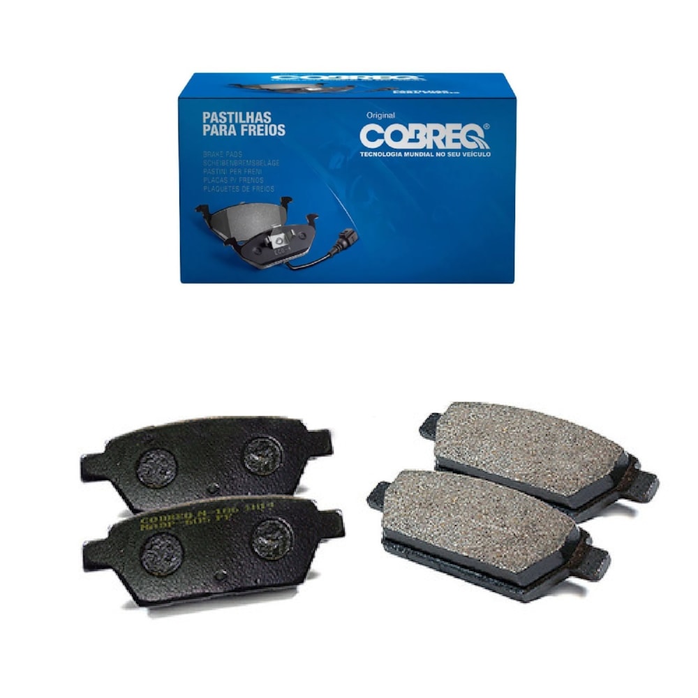 KIT 4 PASTILHA FREIO TRASEIRO FORD FUSION 2005 A 2012 / MAZDA MAZDA6 2002 A 2006 - COBREQ