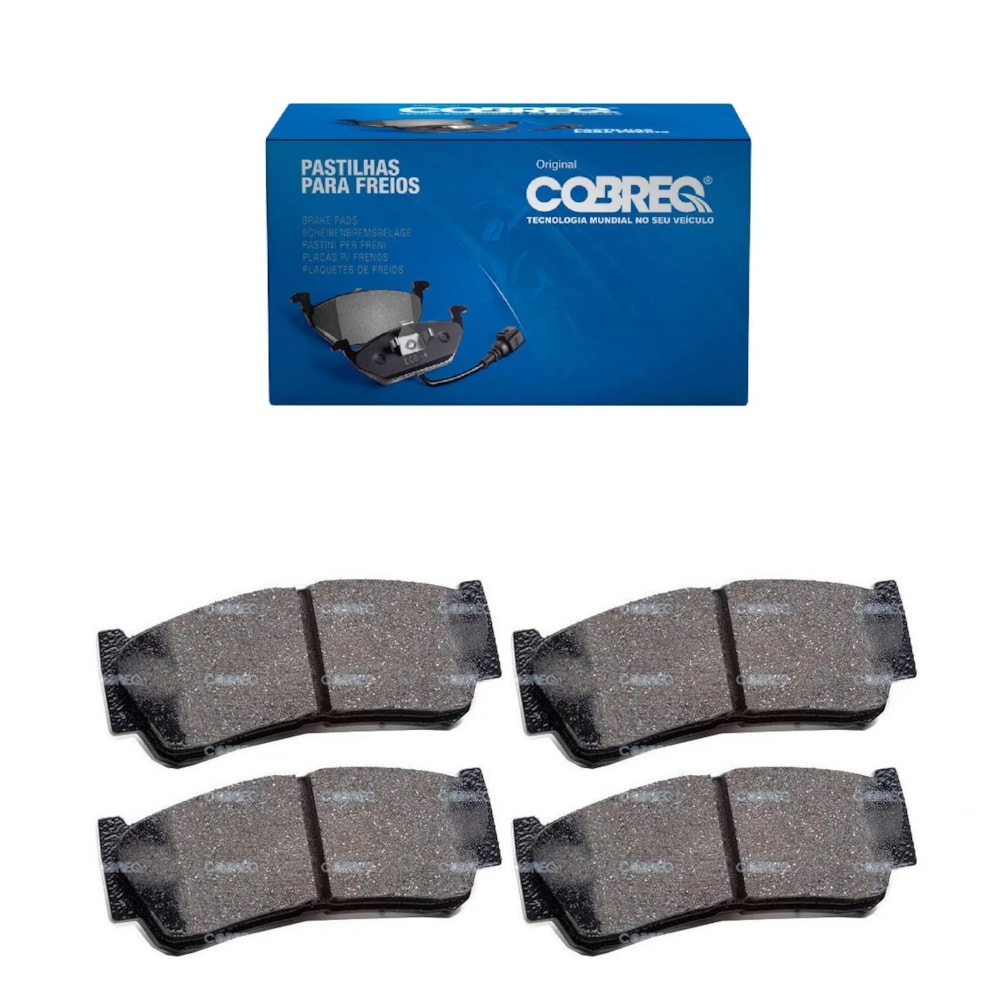 KIT 4 PASTILHA FREIO TRASEIRO HYUNDAI EQUUS 4.6 V8 2012 / SANTA FE 2.4/3.5 16V 4X4 2010 / SANTA FE 3.3 V6 4X4 2013 - COBREQ