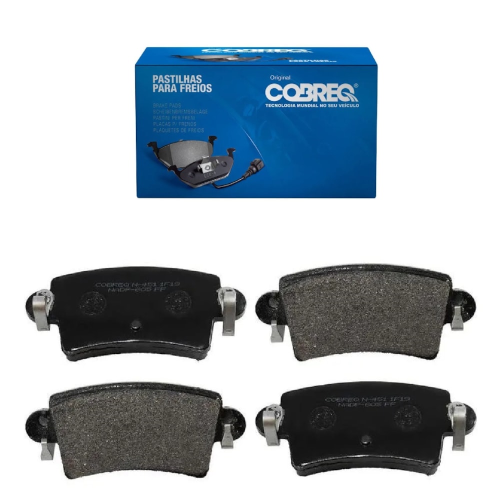 KIT 4 PASTILHA FREIO TRASEIRO RENAULT MASTER 1.9 / 2.5 /2 .8 / 2000 - COBREQ KIT 4 PASTILHA FREIO TRASEIRO RENAULT MASTER 1.9 / 2.5 /2 .8 / 2000 - COBREQ