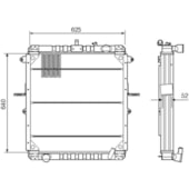 KIT MONTAGEM RADIADOR FORD ONIBUS B1618 / 1621 1996 A 1999 / VW VOLKSWAGEN ONIBUS 16180 URBANO 1996 A 1998 - VISCONDE/MODINE