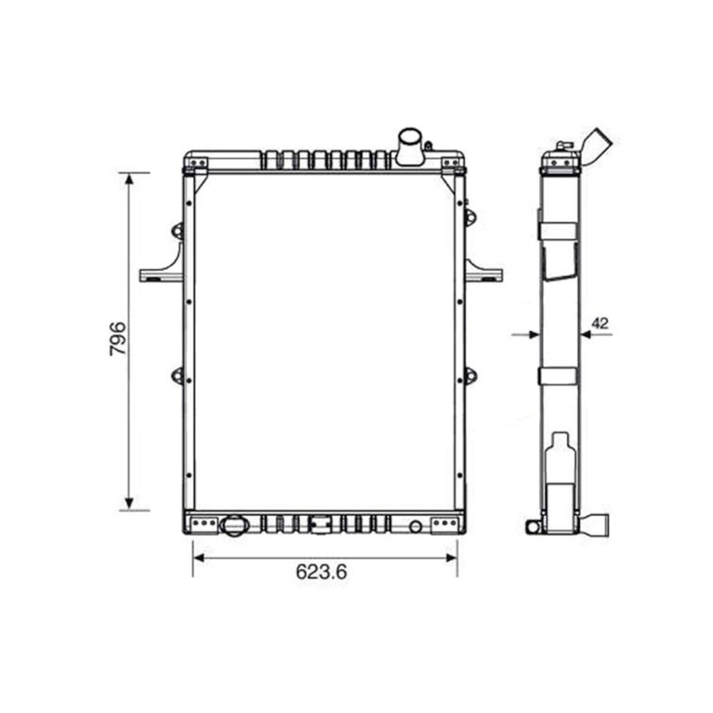 KIT MONTAGEM RADIADOR VW VOLKSWAGEN CAMINHAO 26260 / 31260 MOTOR ELETRONICO / 24-250 CONSTELLATION 2009 - NOBRE