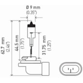 LAMPADA HALOGENA H27/2 12V 27W PGJ13 T3.25 - HELLA