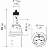 LAMPADA HALOGENA HB5 FILAMENTO REFORCADO LONG LIFE 12V 65/55W PX29T T4.625 HB5 - HELLA