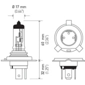 LAMPADA HB2 9003 H4 12V 60/55W HP 2.0 - HELLA
