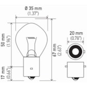 LAMPADA MINIATURA B11 12V 35W BA20S - HELLA