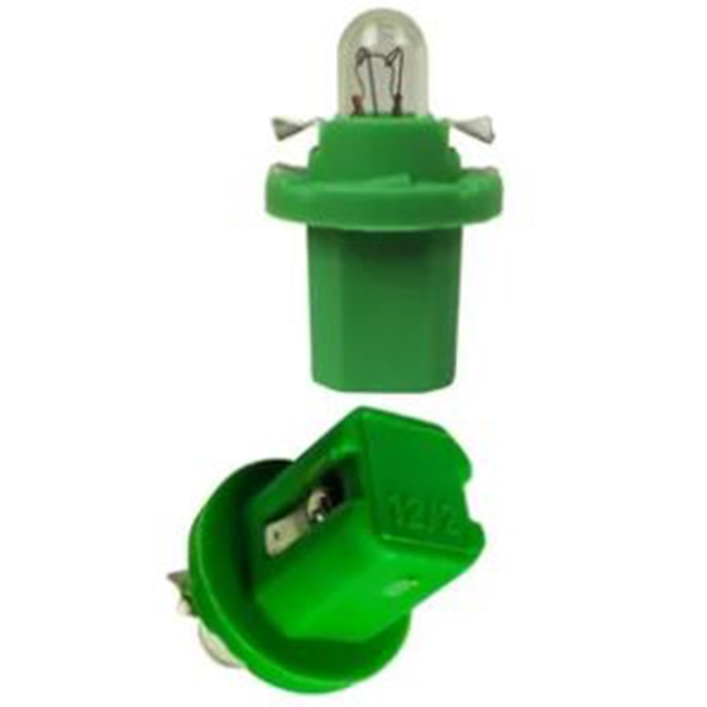 LAMPADA MINIATURA BASE PLASTICA VERDE 12V 2W B8.5D - HELLA