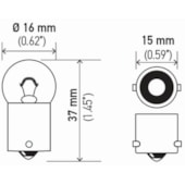 LAMPADA MINIATURA G3.5 12V 2W BA9S - HELLA