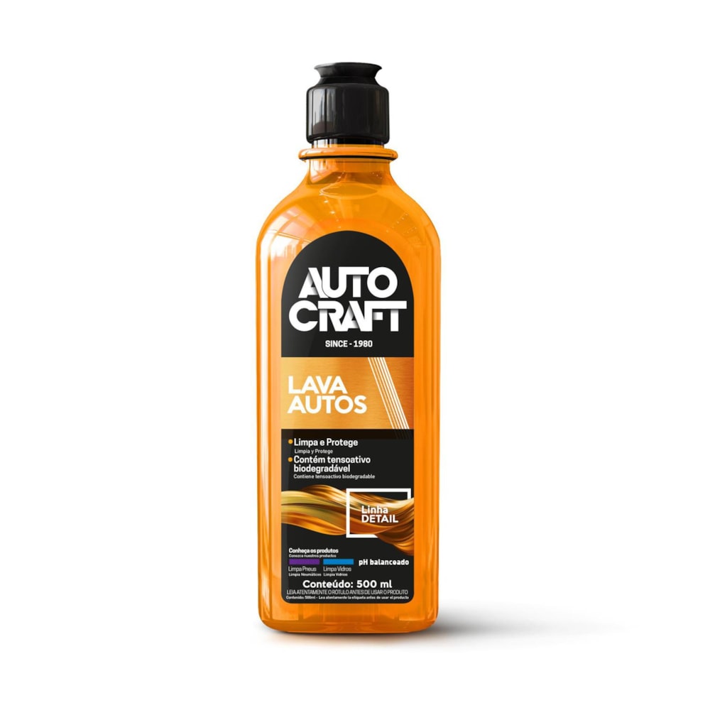 LAVA AUTOS AUTOCRAFT SHAMPOO AUTOMOTIVO 500ML - PROAUTO LAVA AUTOS AUTOCRAFT SHAMPOO AUTOMOTIVO 500ML - PROAUTO