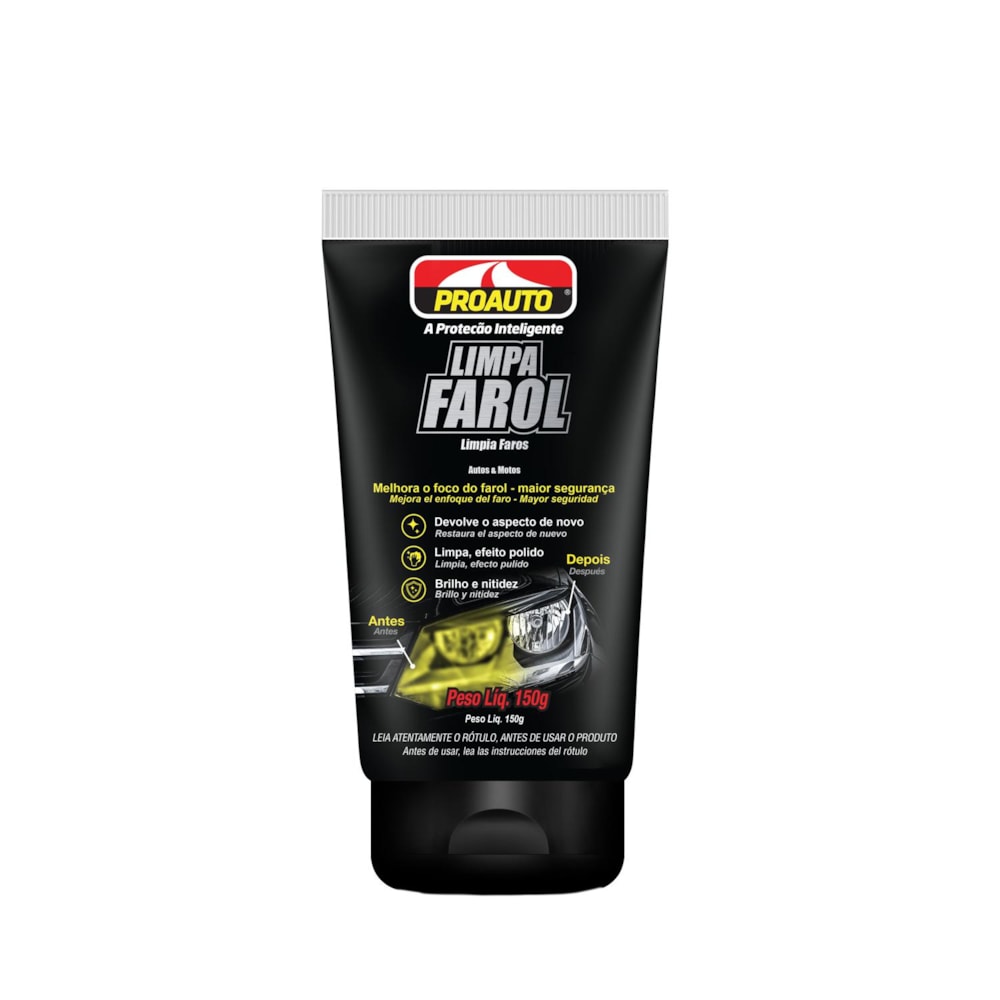 LIMPA FAROL BISNAGA 150GR - PROAUTO LIMPA FAROL BISNAGA 150GR - PROAUTO