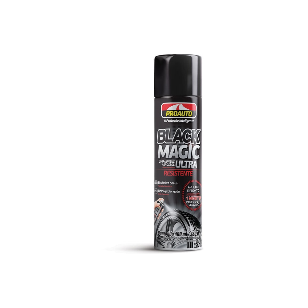 LIMPA PNEU BLACK MAGIC 400ML - PROAUTO LIMPA PNEU BLACK MAGIC 400ML - PROAUTO