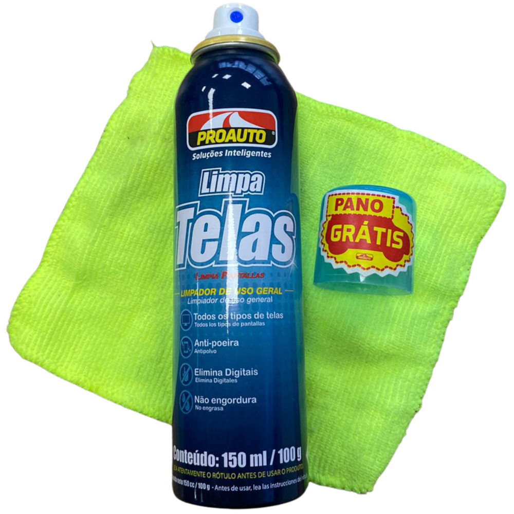 LIMPA TELAS PROAUTO 150ML - PROAUTO LIMPA TELAS PROAUTO 150ML - PROAUTO