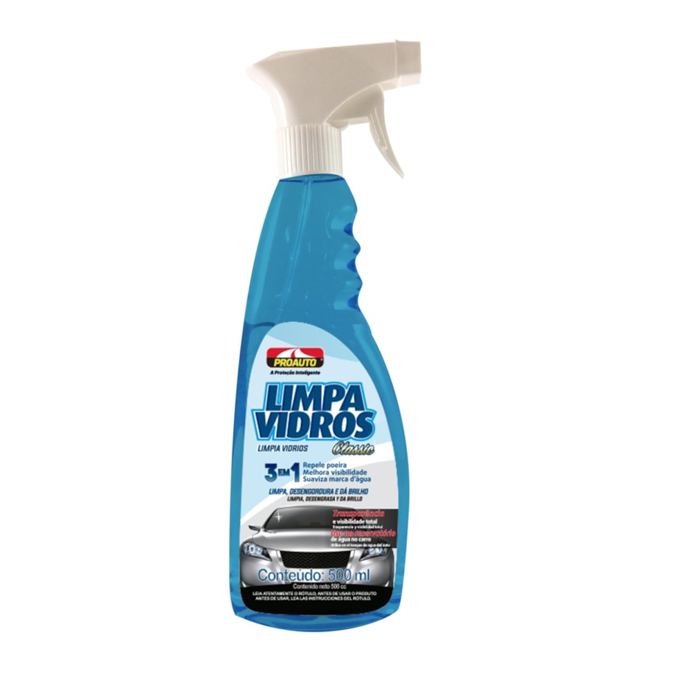 LIMPA VIDROS GATILHO 500ML - PROAUTO LIMPA VIDROS GATILHO 500ML - PROAUTO