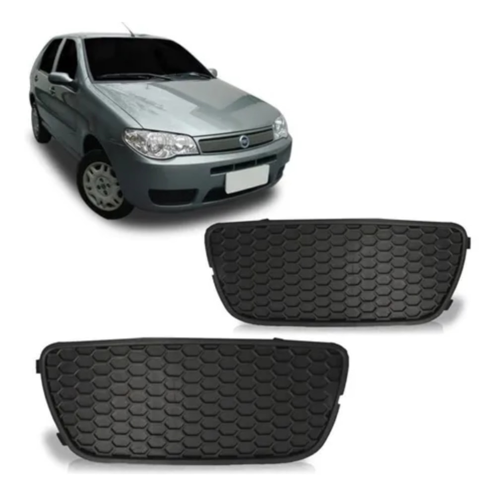MOLDURA FAROL MILHA FIAT PALIO 2004 A 2009 COR PRETA SEM MILHA LADO ESQUERDO - FIPPARTS