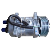 MONTAGEM COMPRESSOR UNIVERSAL SELTEC / SANDEN 7H15 8PK 24V SAIDA RT COM ORELHA - COOLERTRUCK