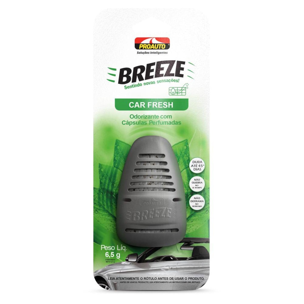 ODORIZADOR AUTOMOTIVO BREEZE FRAGANCIA CAR FRESH 6,5GR - PROAUTO ODORIZADOR AUTOMOTIVO BREEZE FRAGANCIA CAR FRESH 6,5GR - PROAUTO