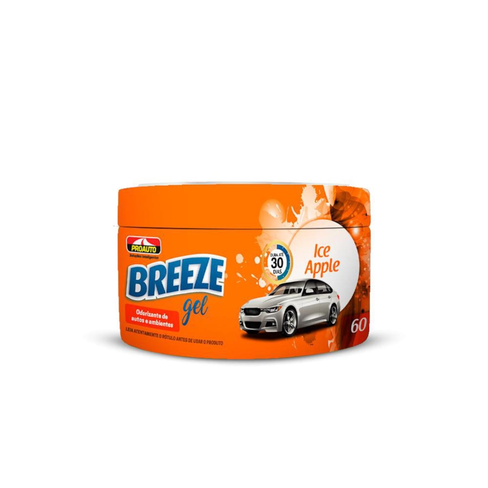ODORIZADOR AUTOMOTIVO BREEZE GEL FRAGANCIA ICE APPLE 60GR - PROAUTO ODORIZADOR AUTOMOTIVO BREEZE GEL FRAGANCIA ICE APPLE 60GR - PROAUTO