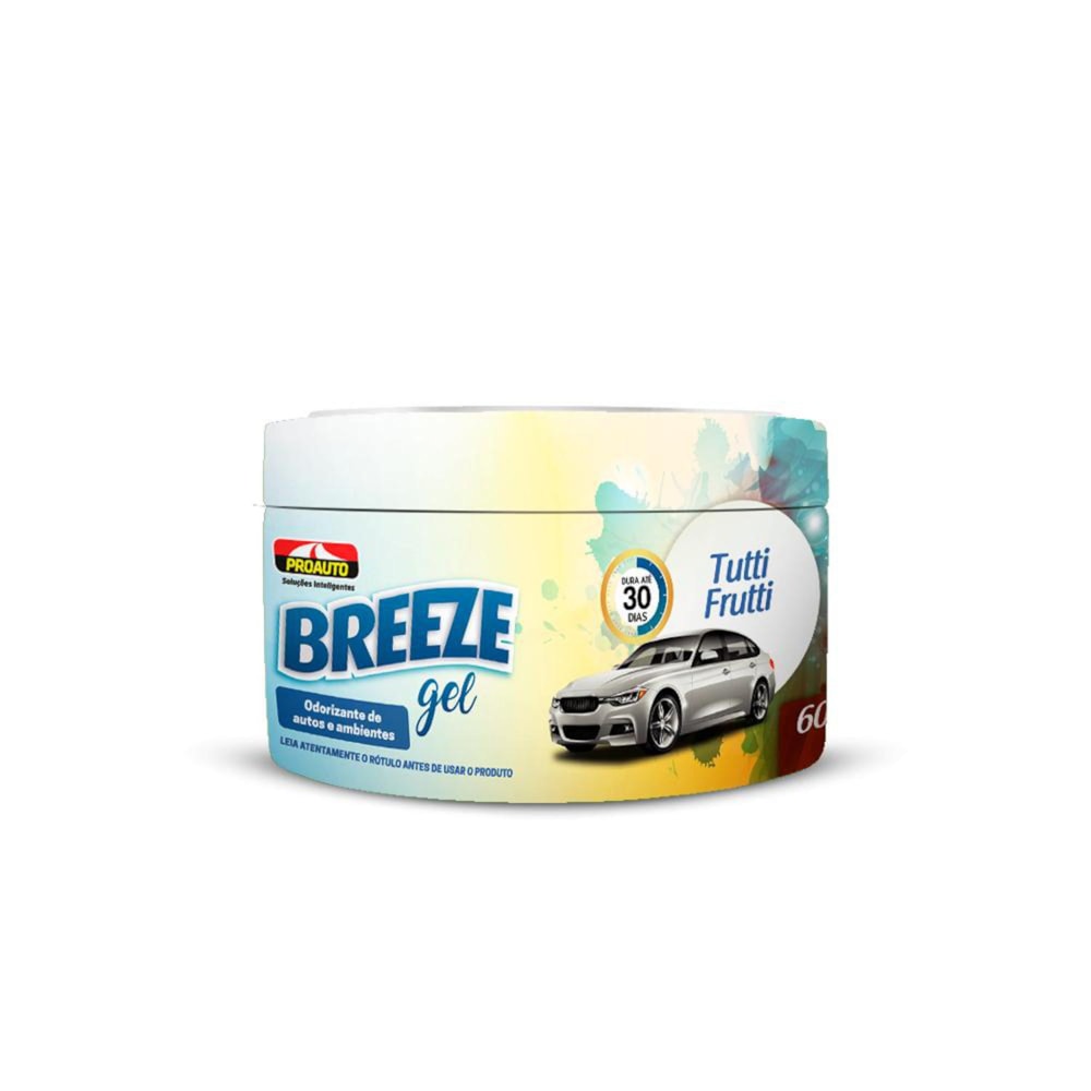 ODORIZADOR AUTOMOTIVO BREEZE GEL TUTTI-FRUTT 60GR - PROAUTO ODORIZADOR AUTOMOTIVO BREEZE GEL TUTTI-FRUTT 60GR - PROAUTO