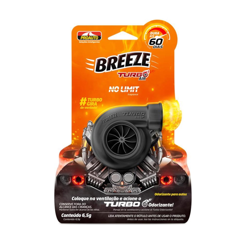 ODORIZADOR BREEZE TURBO AIR NO LIMIT 6,5GR - PROAUTO