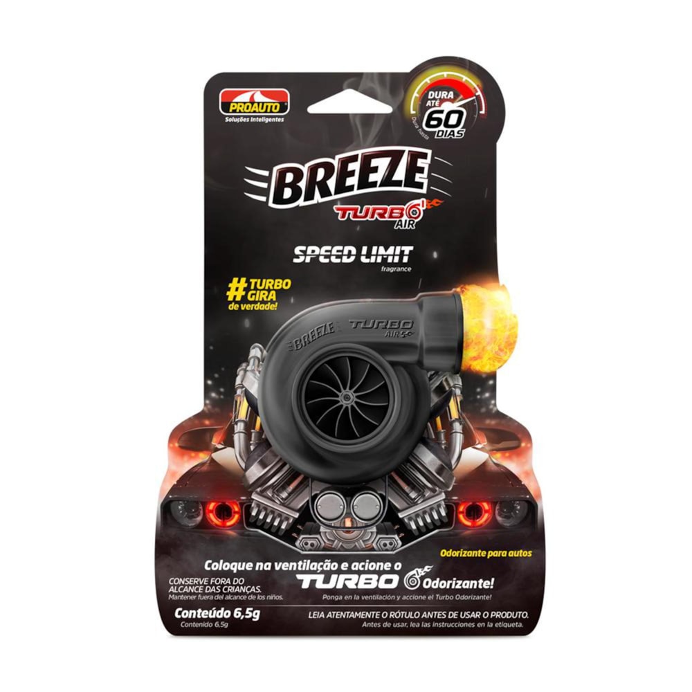 ODORIZADOR BREEZE TURBO AIR SPEED LIMIT PROAUTO 6,5GR - PROAUTO ODORIZADOR BREEZE TURBO AIR SPEED LIMIT PROAUTO 6,5GR - PROAUTO