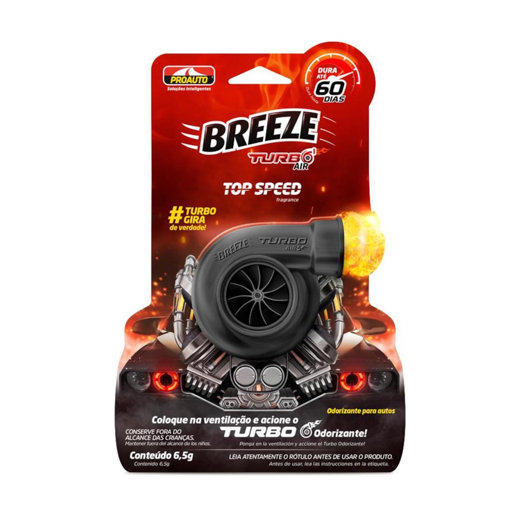 ODORIZADOR BREEZE TURBO AIR TOP SPEED 6,5GR - PROAUTO ODORIZADOR BREEZE TURBO AIR TOP SPEED 6,5GR - PROAUTO