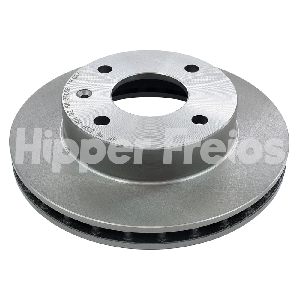PAR DISCO FREIO DIANTEIRO FORD ESCORT XR3 1.6 / 1.8 1982 A 1992 / VERONA 1989 A 1992 / HOBBY 1993 A 1996 - HIPPER FREIOS