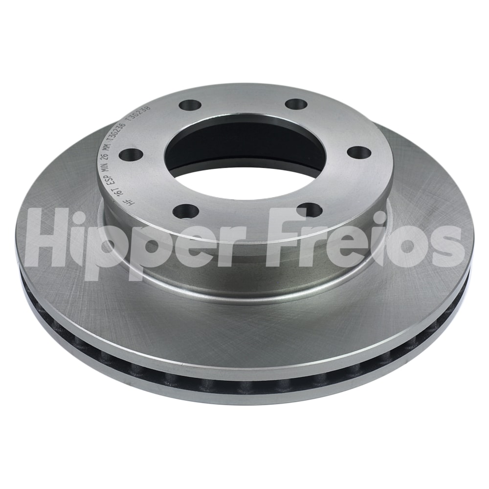 PAR DISCO FREIO DIANTEIRO FORD RANGER 4X2/4X4 2007 A 2012 (IMPORTADA) / MAZDA B2600 4X4 2007 EM DIANTE / BT50 4X2/4X4 - HIPPER FREIOS