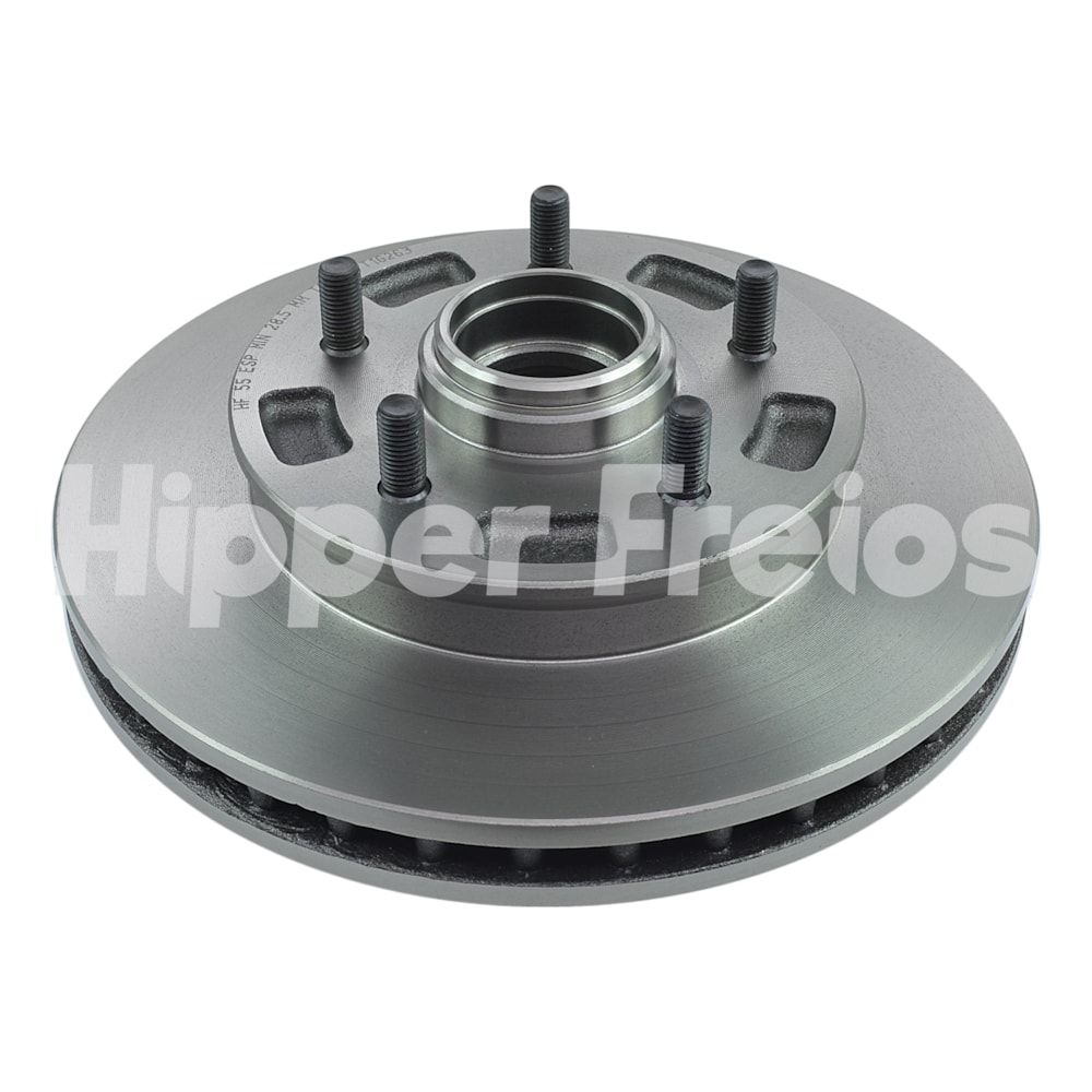 PAR DISCO FREIO DIANTEIRO GM CHEVROLET S10 / BLAZER / 4X2 COM/SEM ABS 1997 A 2011 (COM CUBO 5 PARAFUSOS) - HIPPER FREIOS