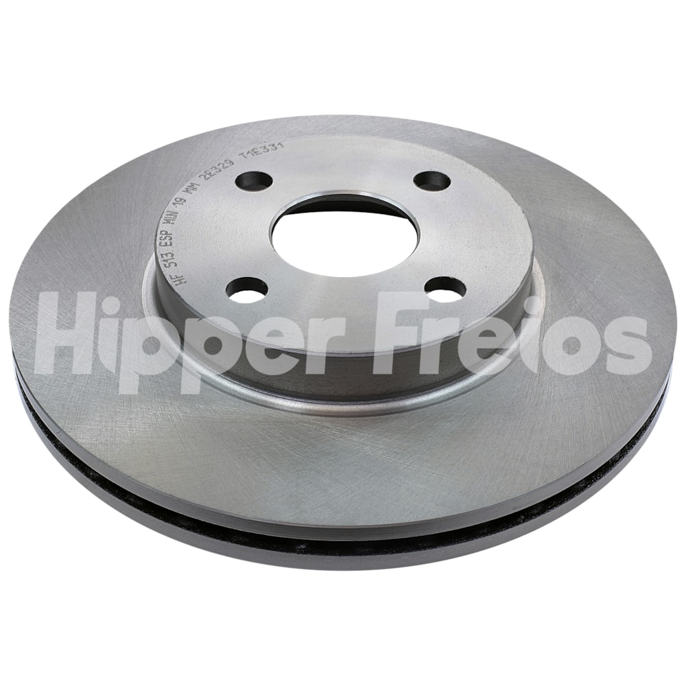 PAR DISCO FREIO DIANTEIRO TOYOTA ETIOS 1.3/1.5 2013 A 2021 / HATCH 1.5 / YARIS 1.3/1.5 2019 EM DIANTE - HIPPER FREIOS
