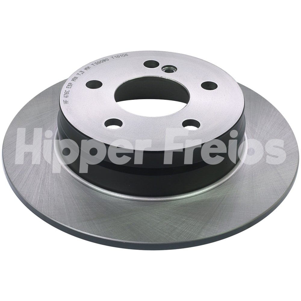 PAR DISCO FREIO SOLIDO COM TAMBOR SEM CUBO TRASEIRO MERCEDES BENZ C180 2010 EM DIANTE / C200 1.8 KOMPRESSOR 2006 A 2010 - HIPPER FREIOS