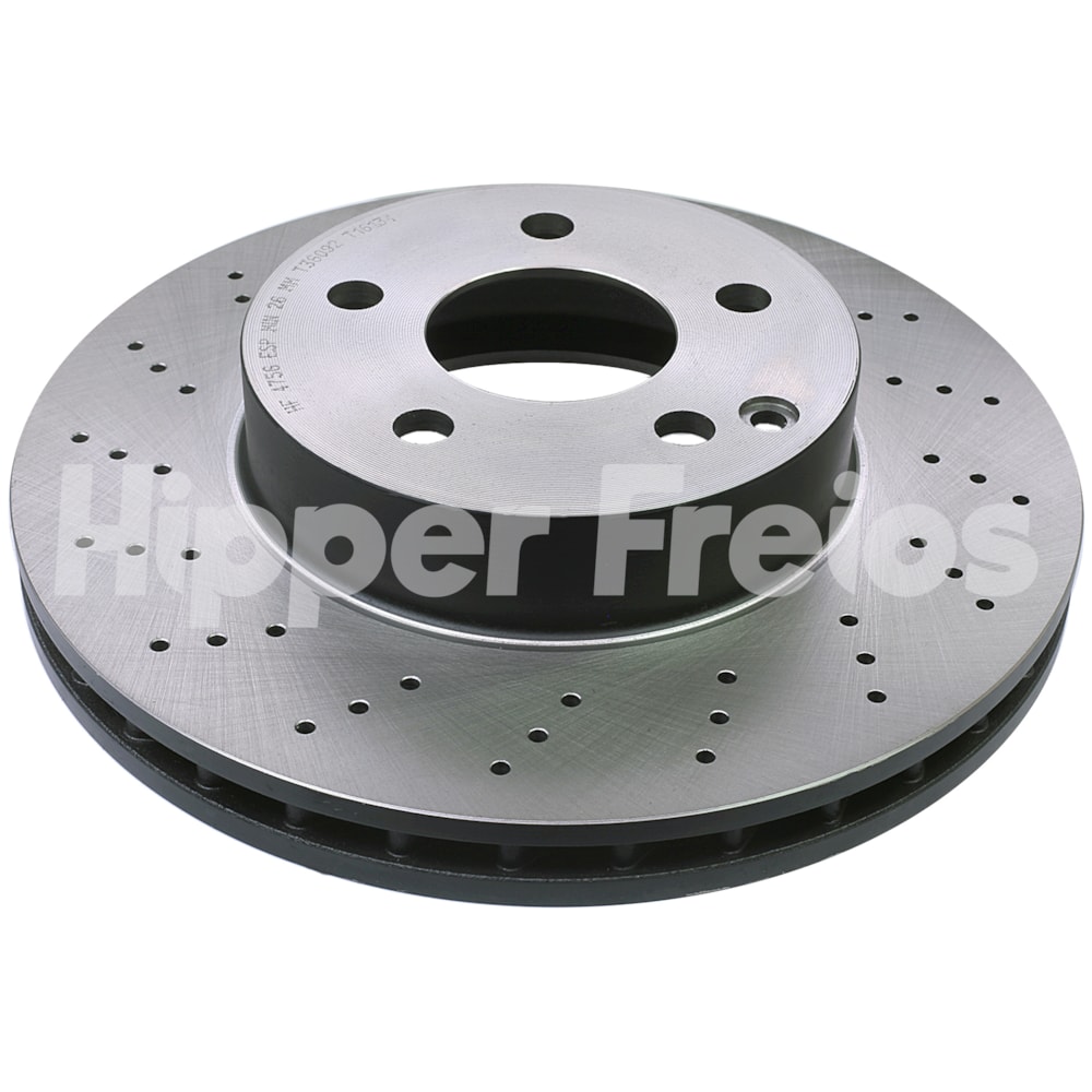 PAR DISCO FREIO VENTILADO SEM CUBO DIANTEIRO MERCEDES BENZ C180 2010 EM DIANTE / C200 1.8 2010 A 2014 - HIPPER FREIOS