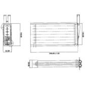 RADIADOR AQUECIMENTO FORD ESCORT 1993 >  VERONA 1990 >  VW VOLKSWAGEN LOGUS/  POINTER 1.6/  1.8 1993 > SEM AR - VALEO