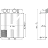 RADIADOR AQUECIMENTO RENAULT LOGAN / SANDERO 1.0 / 1.6 8V / 1.6 16V - BEHR HELLA
