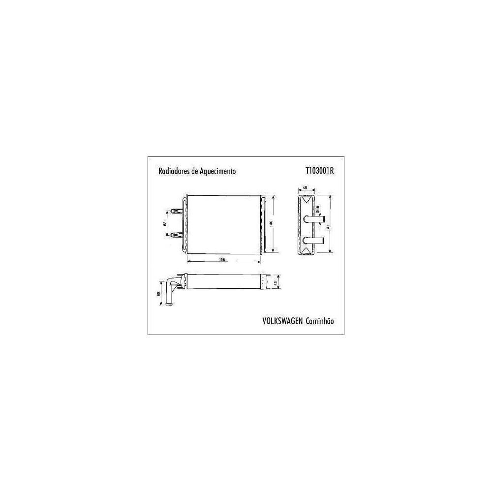RADIADOR AQUECIMENTO VW VOLKSWAGEN CAMINHAO - VALEO
