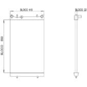 RADIADOR AUDI A3 1996 A 2006 1.8 / 1.8T /VW VOLKSWAGEN BORA / GOLF 1.6/1.8/1.8T / 2.0 1999 A 2013 COM AR AUTOM OU MANUAL - BEHR HELLA