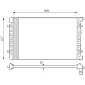 RADIADOR AUDI A3 1996 A 2006 1.8 / 1.8T /VW VOLKSWAGEN BORA / GOLF 1.6/1.8/1.8T / 2.0 1999 A 2013 COM AR AUTOM OU MANUAL - VISCONDE/MODINE