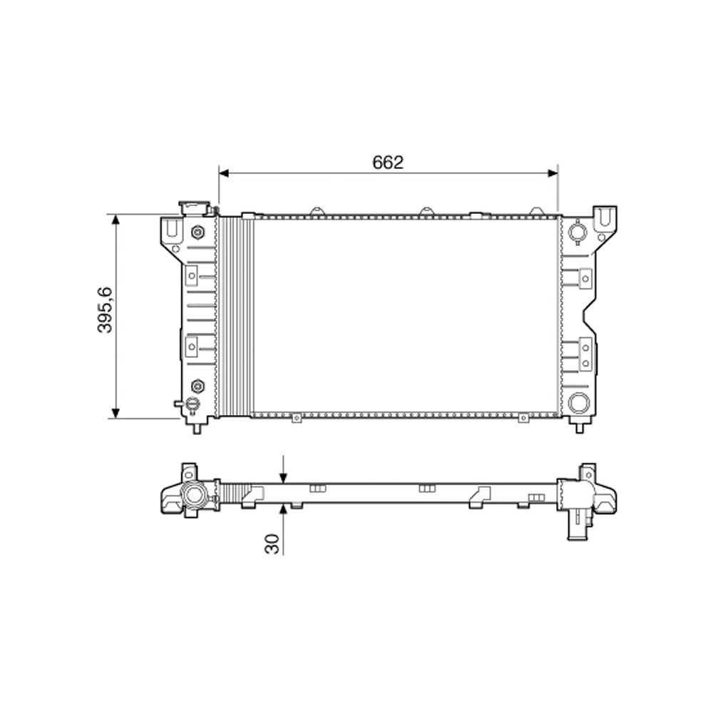 RADIADOR CHRYSLER CARAVAN 1996 A 2000 - VISCONDE/MODINE