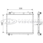 RADIADOR CITROEN C4 PALLAS 2.0 16V 2008 EM DIANTE COM OU SEM AR / PEUGEOT 307 2006 EM DIANTE / 308 2011 EM DIANTE 2.0 - VISCONDE/MODINE