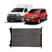 RADIADOR FIAR FIORINO / UNO 1.0 / 1.3 2001 A 2015 COM AR MANUAL  - MAHLE