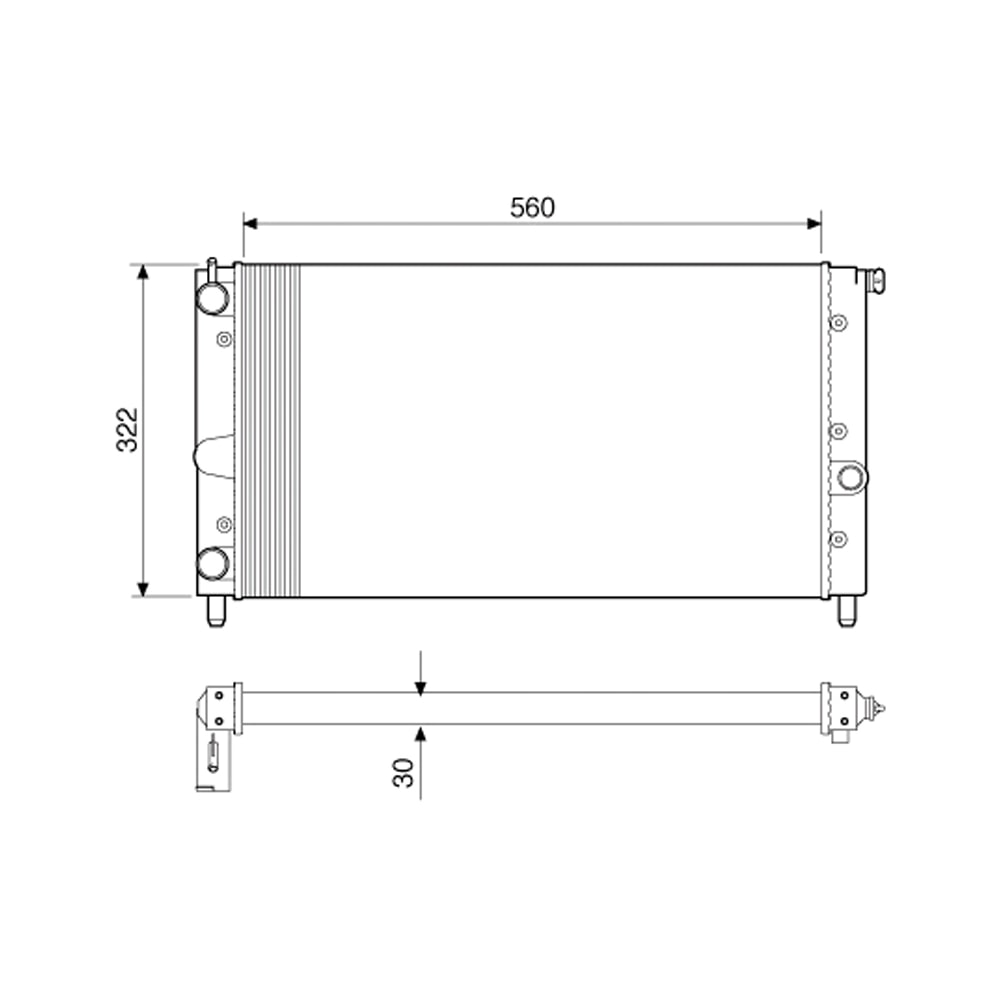 RADIADOR FIAT OGGI / SPAZIO 1.0 / 1.3 1983 A 1985 SEM AR - VISCONDE/MODINE