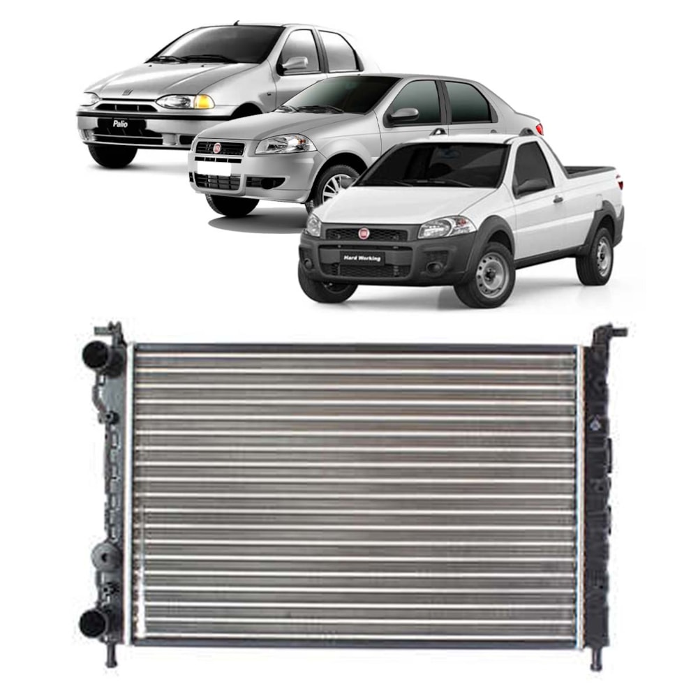 RADIADOR FIAT PALIO / SIENA / STRADA / 1.0/1.3/1.5/1.6 8V/16V MPFI 1996 A 2000 COM OU SEM AR  - MAHLE RADIADOR FIAT PALIO / SIENA / STRADA / 1.0/1.3/1.5/1.6 8V/16V MPFI 1996 A 2000 COM OU SEM AR  - MAHLE