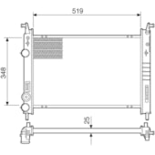 RADIADOR FIAT PALIO / STRADA / SIENA 1.0 /1.3/1.4 FIRE 2001 A 2017 / IDEIA 1.4/1.8 2006 A 2016 COM / SEM AR MANUAL - VISCONDE/MODINE