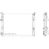 RADIADOR FIAT PALIO/  STRADA/  SIENA 1.0/1.3/1.6/1.8 FIRE 2000 A 2013 / IDEA 1.4 / 1.8  2006 A 2013 COM / SEM AR MANUAL  - BEHR HELLA