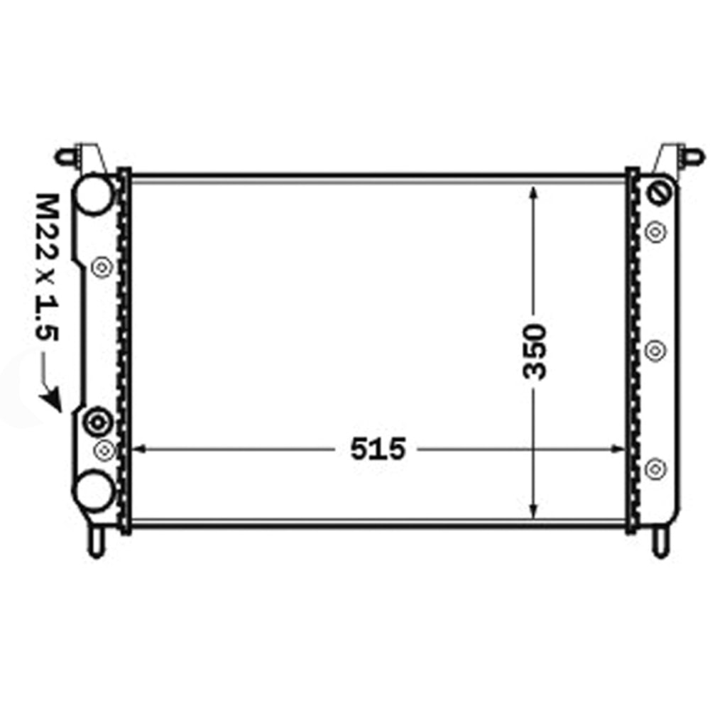 RADIADOR FIAT PALIO / STRADA / SIENA COM AR BRASADO 1.6 16V MPFI 1997 A 2000 - BEHR HELLA