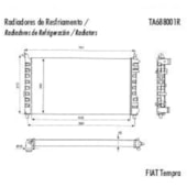 RADIADOR FIAT TEMPRA 2.0 8 / 16V 1992 A 1998 MANUAL - VALEO