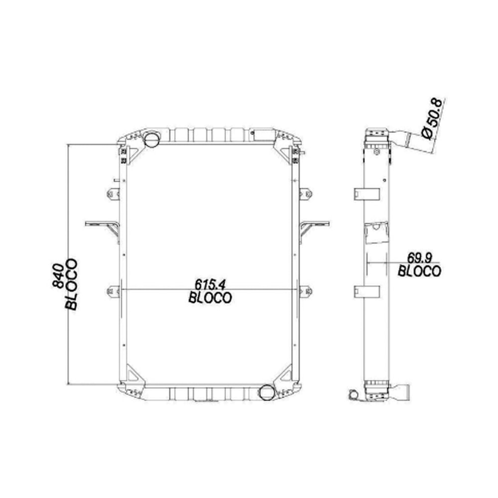 RADIADOR FORD CARGO 2422 / 5032 / 1722 / 4331 / 2622 MAXTON 06 ATE JUN / 2010 - BEHR HELLA
