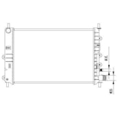 RADIADOR FORD ESCORT 1.6 8V / 1.8 16V 1997 A 2002 MANUAL COM OU SEM AR - PROCOOLER