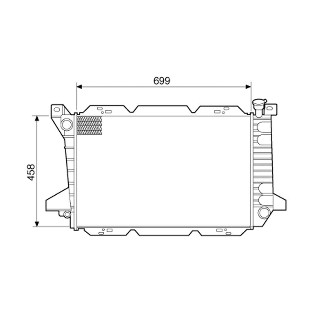 RADIADOR FORD F1000 COM AR 1995 A 1998 - VISCONDE/MODINE