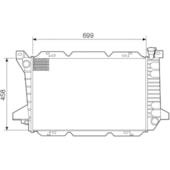 RADIADOR FORD F1000 COM AR 1995 A 1998 - VISCONDE/MODINE